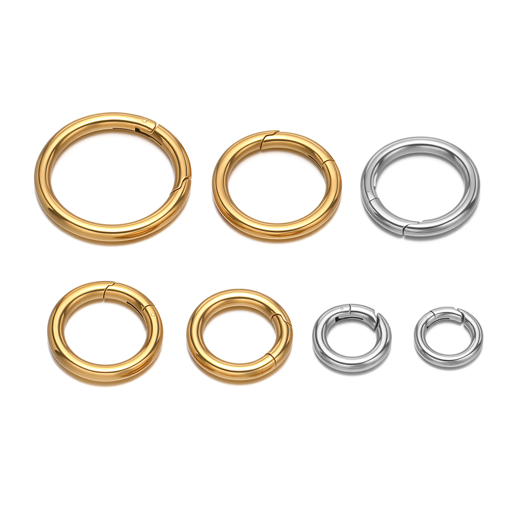 Gold Plated Jewelry - 2 шт./лот, круглые пружинные застежки из