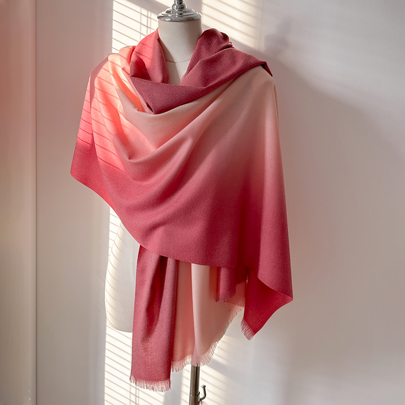 Cashmere Scarf - Роскошный зимний кашемировый шарф, женский градиентный