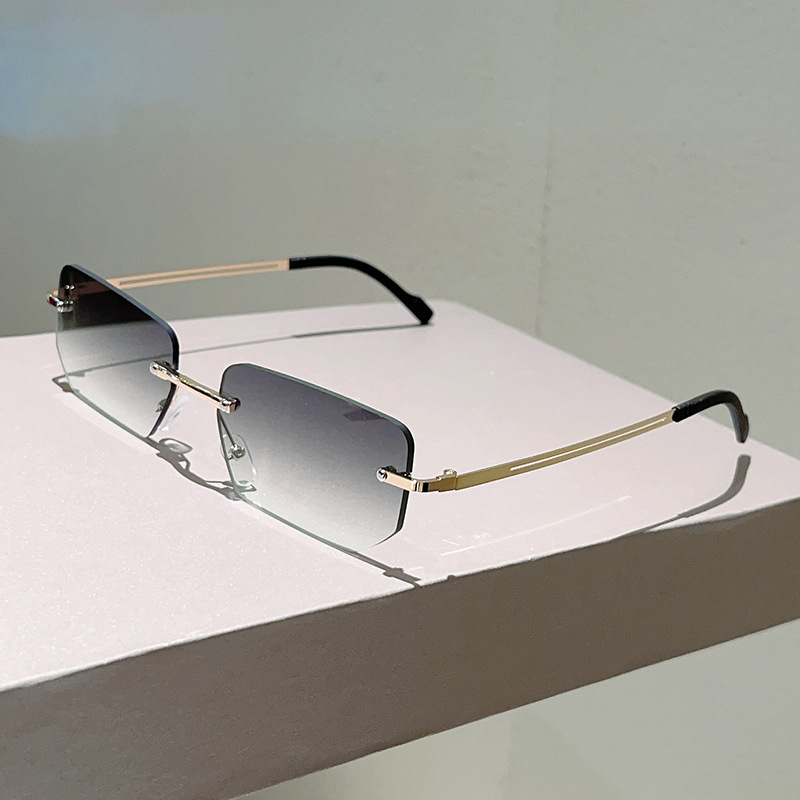 Sunglasses Uv400 - Модные солнцезащитные очки без оправы, прямоугольной