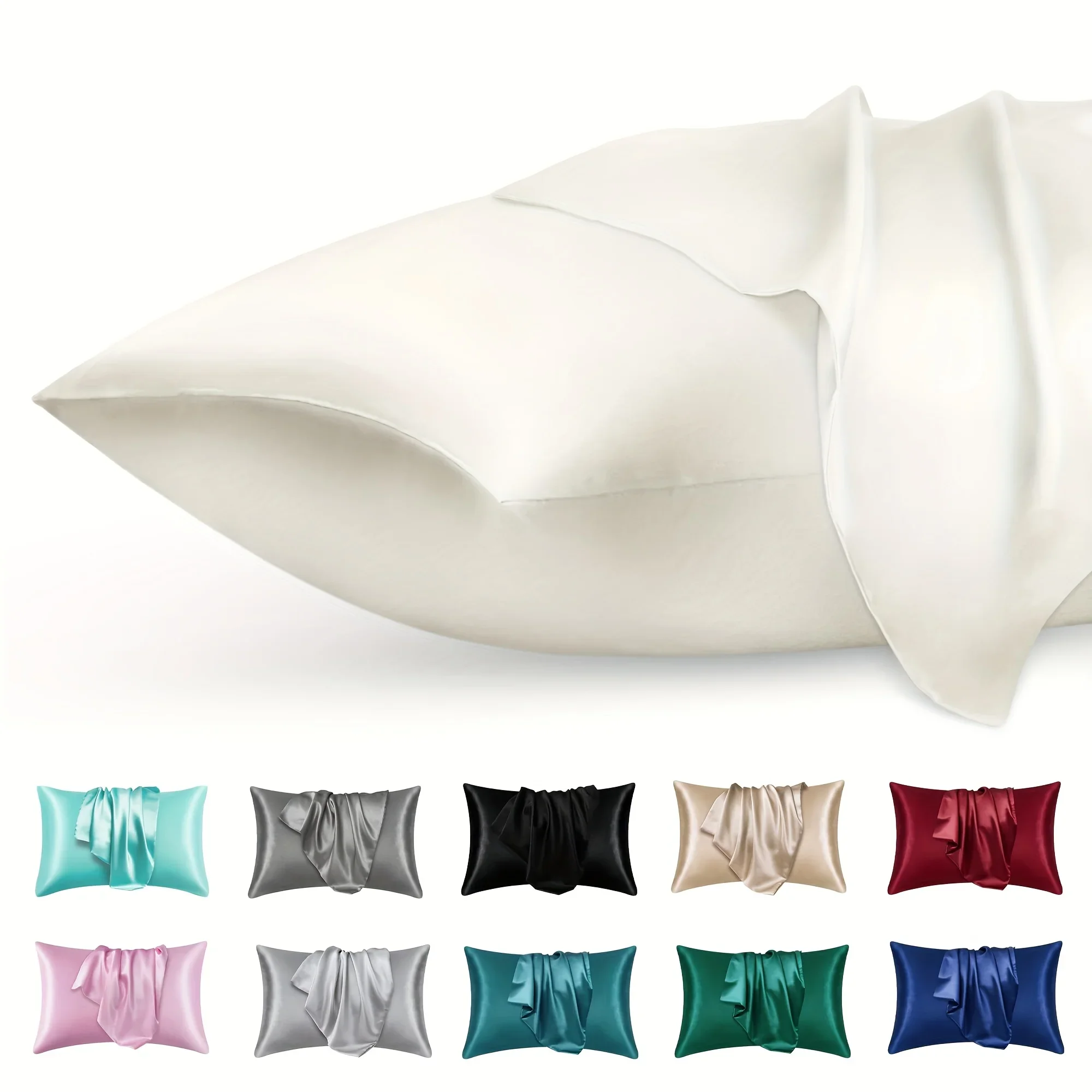 2 шт. роскошная атласная навол – обзор и цена Silk Pillowcase