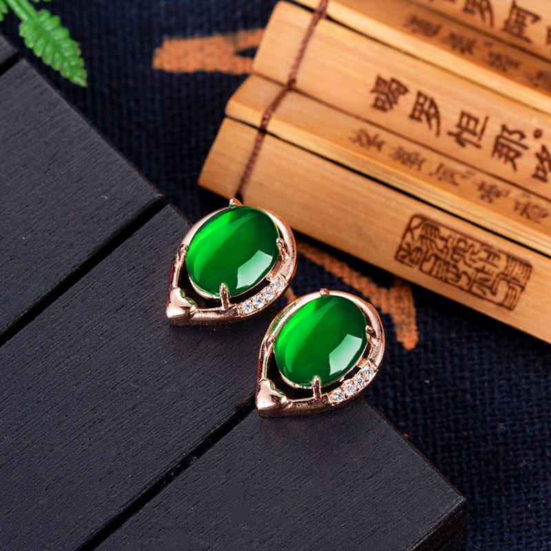 Серьги-гвоздики с натуральным  – обзор и цена Gold Plated Jewelry